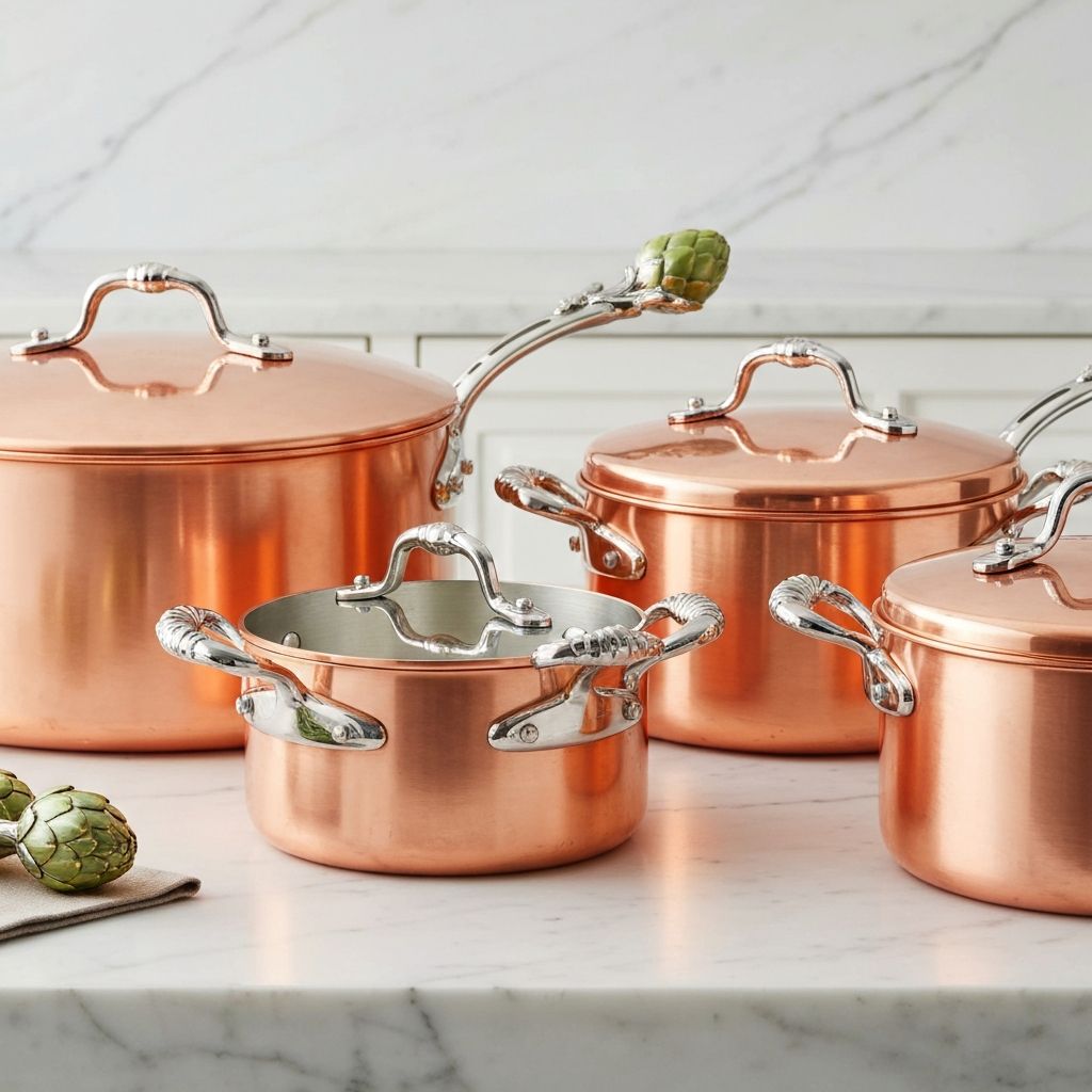 Opus Cupra Collection - Premium Copper Cookware with Silver Handles